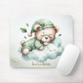 Tapis De Souris Boho vert dormant Teddy Ours mou (Avec souris)