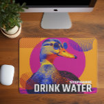 Tapis De Souris Boire de l'eau de canard mème<br><div class="desc">Restez hydratés et amusés à votre bureau avec ce puissant coussin de souris Drink Water Duck. Inspiré par le mème internet populaire, ce design présente un canard pop-art rétro coloré en lunettes de soleil avec l'expression "EAU POTABLE" en gras. Ajoutez votre propre nom pour une touche ludique et personnalisée qui...</div>