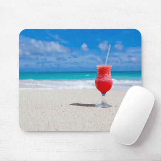 Tapis De Souris Boire Sur Plage mousepad (Avec souris)