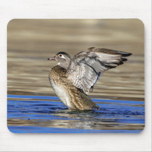 Tapis De Souris Bois Canard battant ses ailes