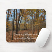 Tapis De Souris Bois d'automne mousepad (Avec souris)
