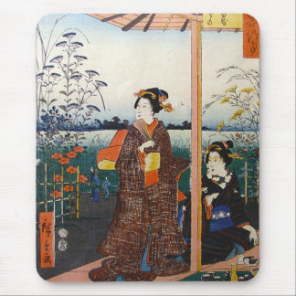 Tapis De Souris Bois de graveur traditionnel japonais Ukiyo-E de