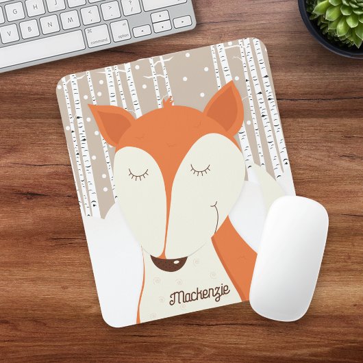 Tapis De Souris Bois d'hiver du renard roux