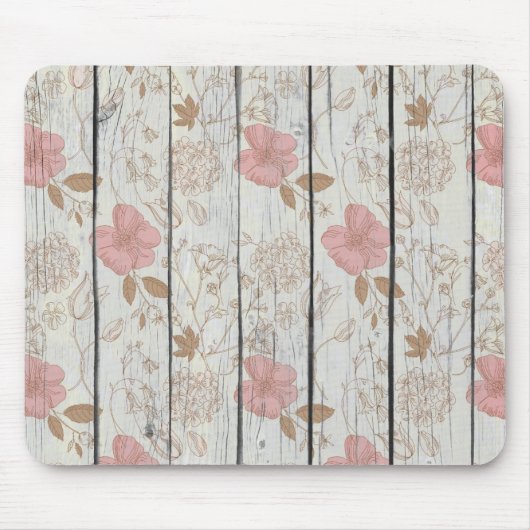 Tapis De Souris Bois floral chic (Devant)
