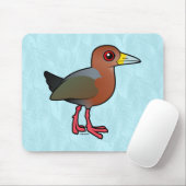 Tapis De Souris Bois-Rail Rufous-étranglé de Birdorable (Avec souris)