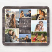 Tapis De Souris Bois rustique 7 Photo Collage | Aimer la vie avec  (Devant)