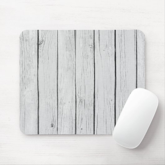 Tapis De Souris Bois rustique blanc chic (Avec souris)