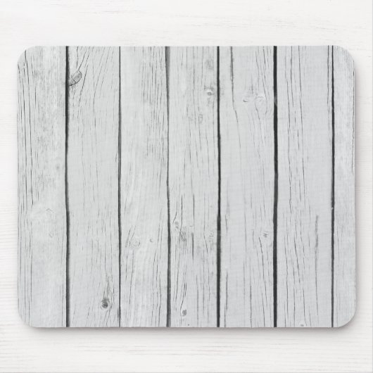 Tapis De Souris Bois rustique blanc chic (Devant)