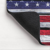 Tapis De Souris Bois rustique de drapeau américain (Coin)