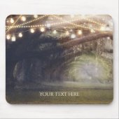 Tapis De Souris Bois rustique Enchanted Forêt & Lumières Élégant (Devant)