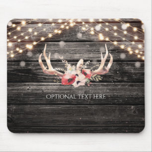 Tapis De Souris Bois Rustique & Luminaires Floral Bois de Cerf Boh