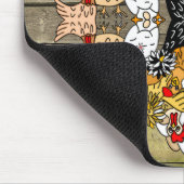 Tapis De Souris Bois rustique Main dessinée Drôle Drôle Dessin Car (Coin)