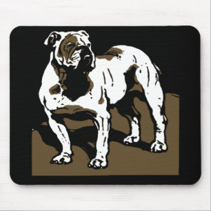 Tapis De Souris Bois victorien anglais Bulldog Mousepad