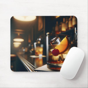 Tapis De Souris Boisson Ancien Dans Un Bar