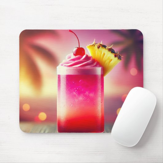 Tapis De Souris Boisson d'ananas cerise (Avec souris)