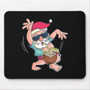 Tapis De Souris Boisson Santa Coco Noël en juillet Fête au bord de