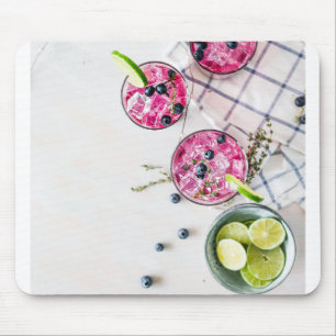 Tapis De Souris boissons de lime de bleuets