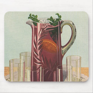 Tapis De Souris Boissons et breuvages vintage, pichet de sangria