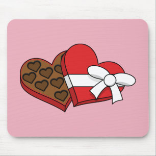 Tapis De Souris Boîte à chocolat de coeur de la Saint-Valentin