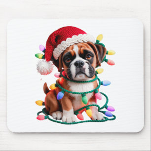 Tapis De Souris Boîte à laine Chien Boxer Couture Tricot Crochet N