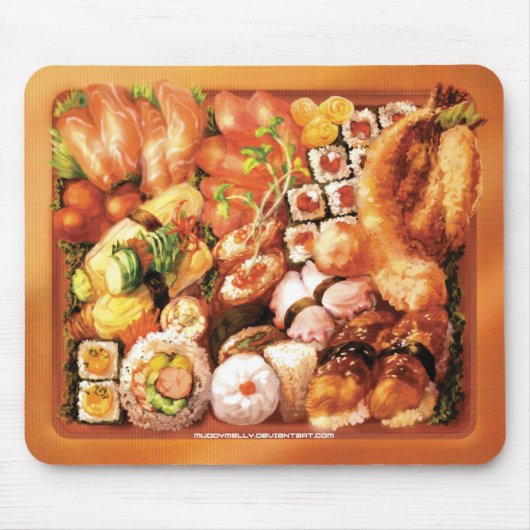 Tapis De Souris Boîte de bento de sushi - Mousepad (Devant)
