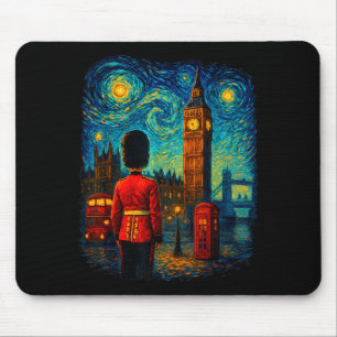 Tapis De Souris Boîte téléphonique rouge de Londres sous la garde 