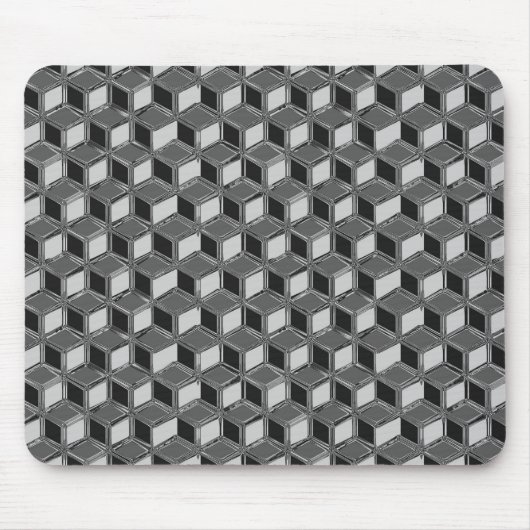 Tapis De Souris Boîtes 3D Chrome - gris hématite (Devant)