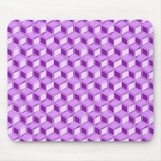 Tapis De Souris Boîtes Chrome 3-d - violet violet (Devant)