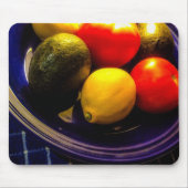 Tapis De Souris Bol bleu de Mousepad de fruits (Devant)
