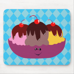 Tapis De Souris Bol de crème glacée mignonne