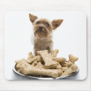 Tapis De Souris Bol de festins de chien par Yorkshire Terrier