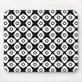 Tapis De Souris Bold Black and White Symmetrical Arabesque Pattern (Devant)