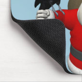 Tapis De Souris Bon Père Noël Avec Un Gros Corbeau (Coin)