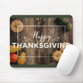 Tapis De Souris Bon thanksgiving Gourds sur bois rustique (Avec souris)