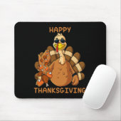 Tapis De Souris Bon thanksgiving Turquie Jeter de la nourriture am (Avec souris)