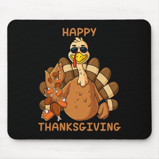 Tapis De Souris Bon thanksgiving Turquie Jeter de la nourriture am (Devant)