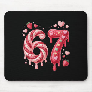 Tapis De Souris Bonbon Sucré 67 Cœur de Fraise Dégoulinant Valenti