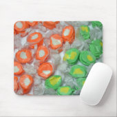 Tapis De Souris Bonbon vert et orange mousepad (Avec souris)