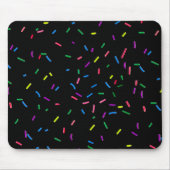 Tapis De Souris Bonbons Saupoudré Sur Noir (Devant)