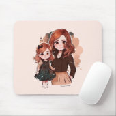 Tapis De Souris Bond adorable maman et fille (2) (Avec souris)