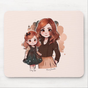 Tapis De Souris Bond adorable maman et fille (2)