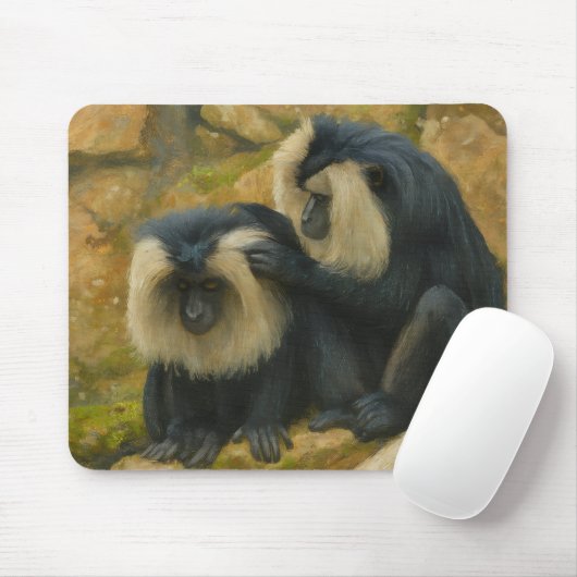 Tapis De Souris Bond Macaque - Rituel Grooming (Avec souris)