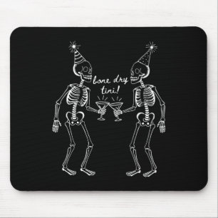 Tapis De Souris Bone Dry Tini Skeleton Boire Martini Tail Hallo