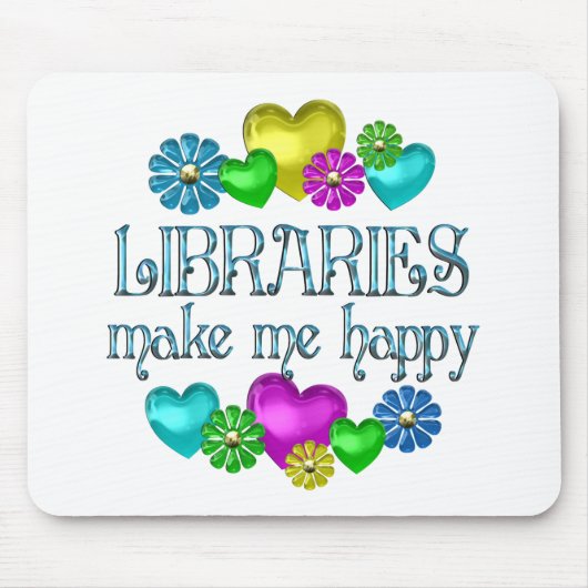 Tapis De Souris Bonheur de bibliothèque (Devant)