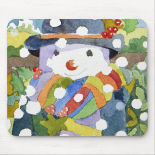 Tapis De Souris Bonhomme de neige dans la neige 2011