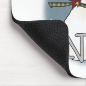 Tapis De Souris Bonhomme de neige de casquette de tuyau de poêle (Coin)