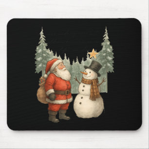 Tapis De Souris Bonhomme de neige de Noël et le Père Noël Il a été