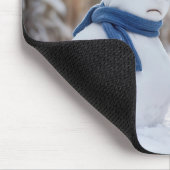 Tapis De Souris Bonhomme de neige fronçant les sourcils devant un  (Coin)