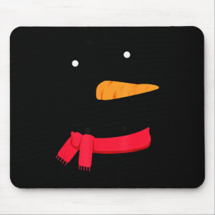 Tapis De Souris Bonhomme de neige, visage de bonhomme de neige de