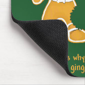 Tapis De Souris Bonhomme en pain d'épice et chien drôles pour Noël (Coin)